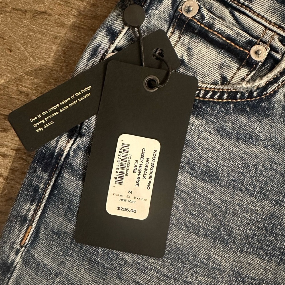 Rag & Bone Casey High Rise Flare Jeans in Norwalk. - Picture 9 of 10